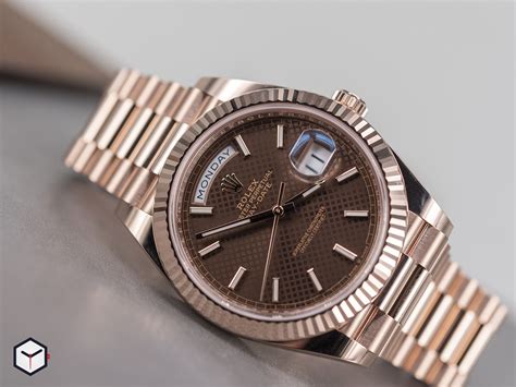 rolex schokolade|rolex day date chocolate dial.